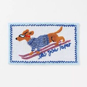 NWOT Anthropologie Ski You Later Tufted Bath Mat